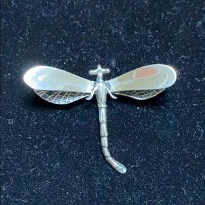Dragonfly sterling pin